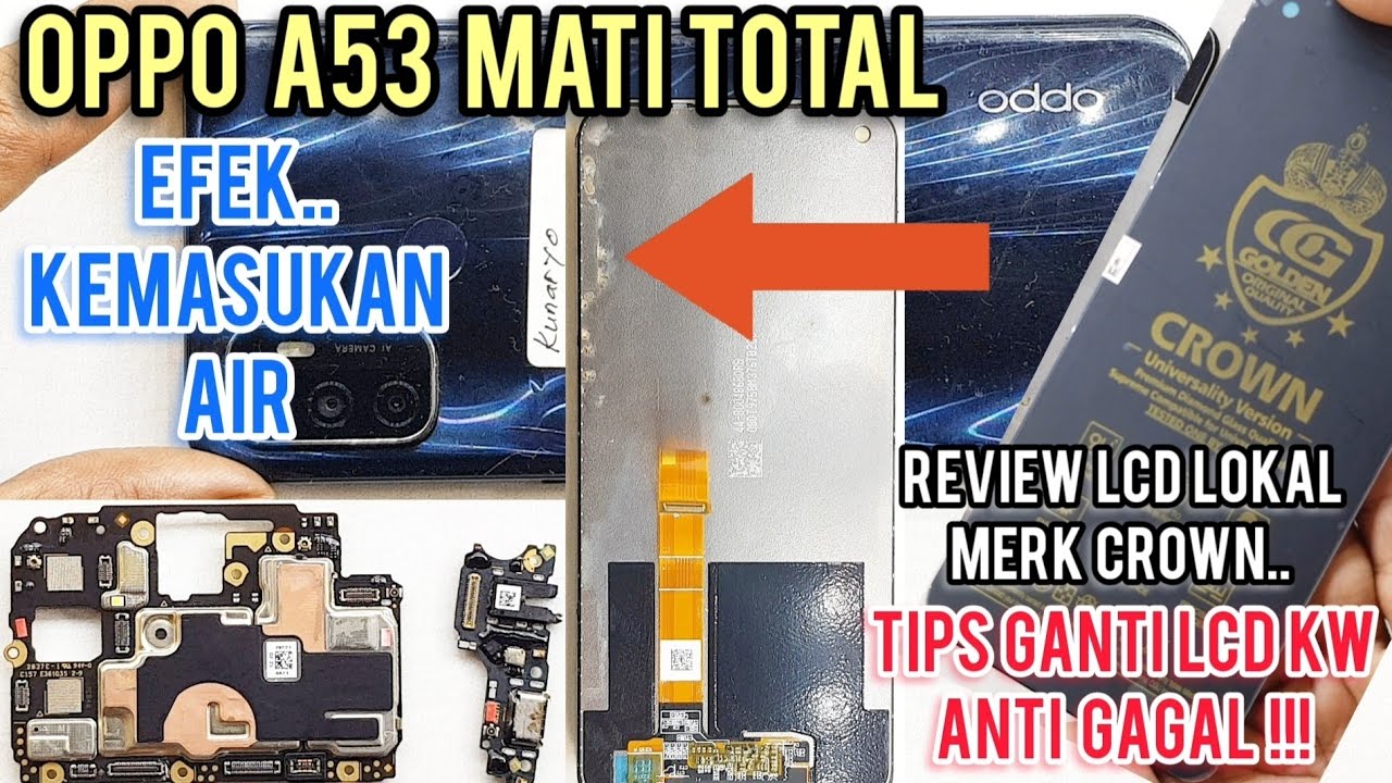 OPPO A53 LCD GELAP ? TIPS RAHASIA GANTI LCD KW HASIL RAPIH PRESISI ANTI GAGAL !!