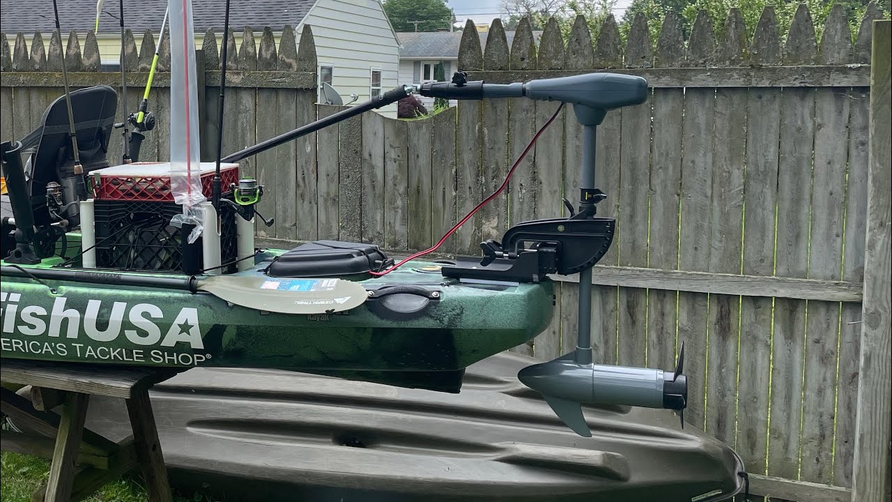 DIY trolling motor lift for kayak