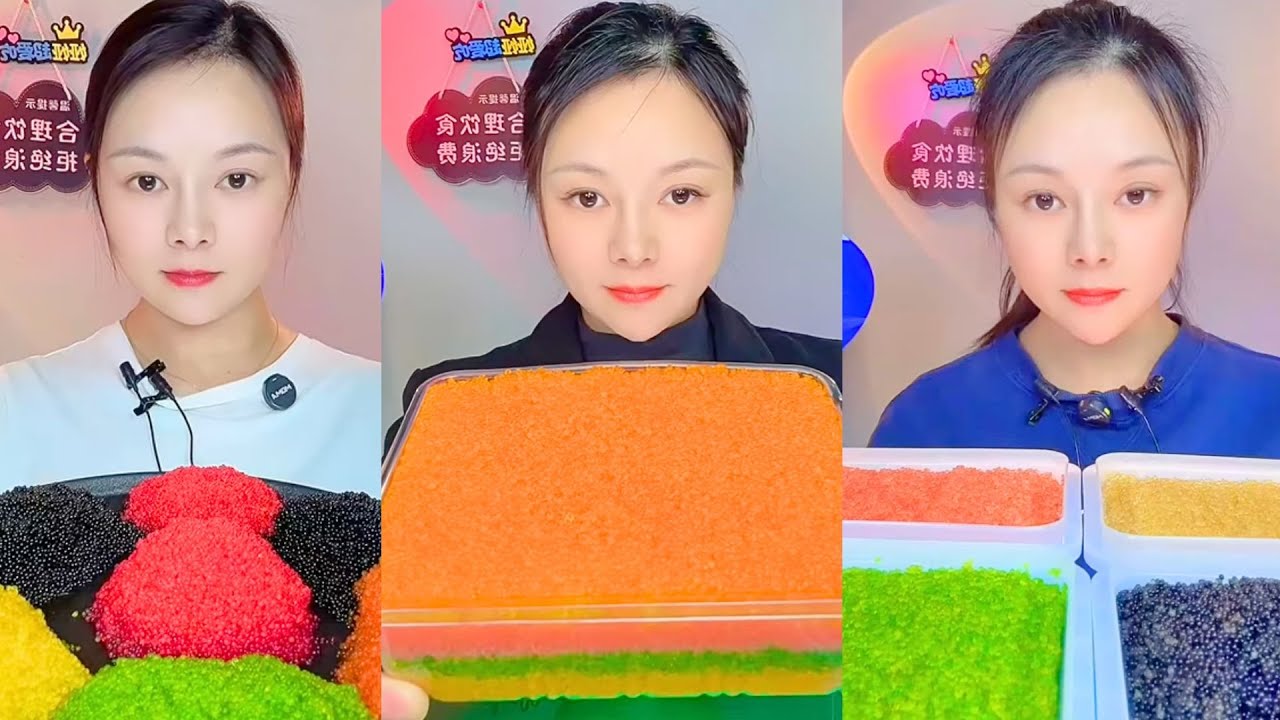 Colorful Fish Roe Eating ASMR | Soft Crunch Seafood Mukbang Colorful #73