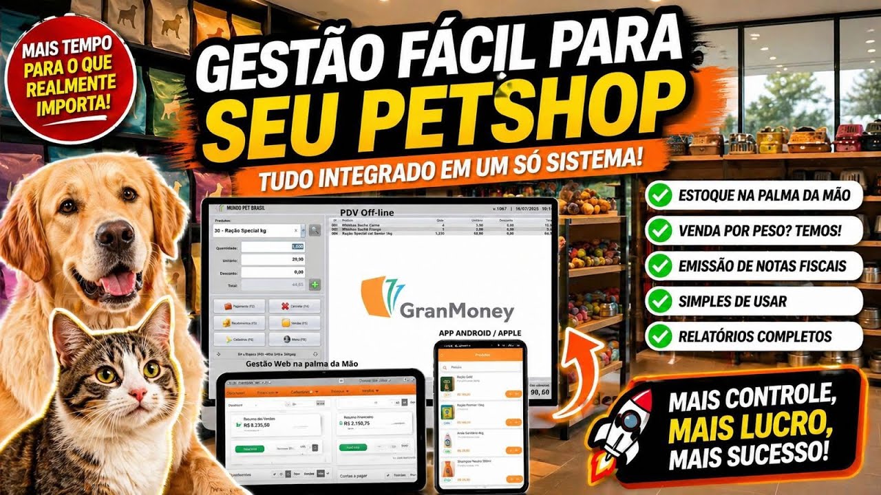 SISTEMA PARA PET SHOP GRANMONEY VAMOS CONHECER?#petshop #abraseupetshop