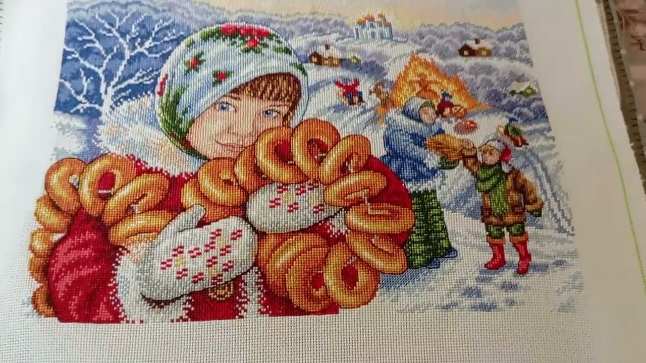 Мой рулончик вышитых и неоформленных работ 🌼