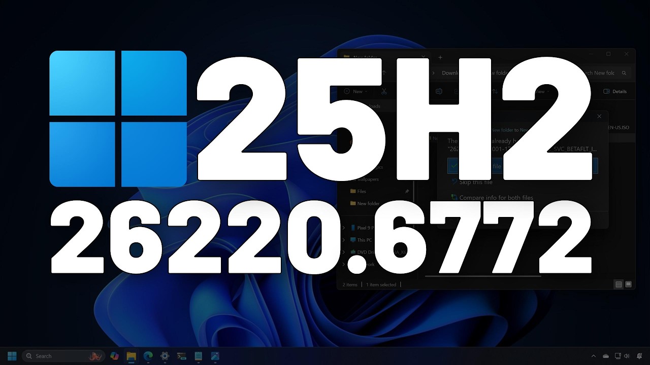 Windows 11 25H2: заблокирован обход MSA, новый тёмный режим в проводнике &ndash; сборка 26220.6772 (KB5...