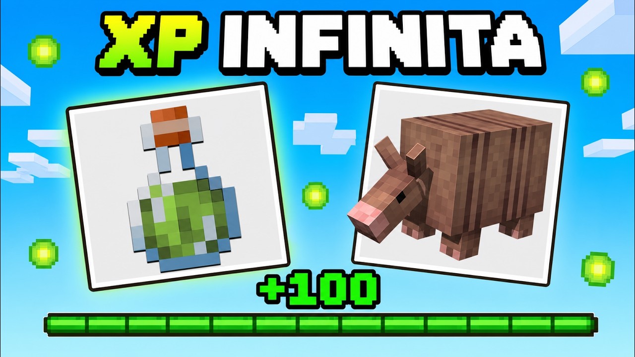 ¡100 NIVELES EN 3 MINUTOS! Granja de XP Minecraft Bedrock 1.21