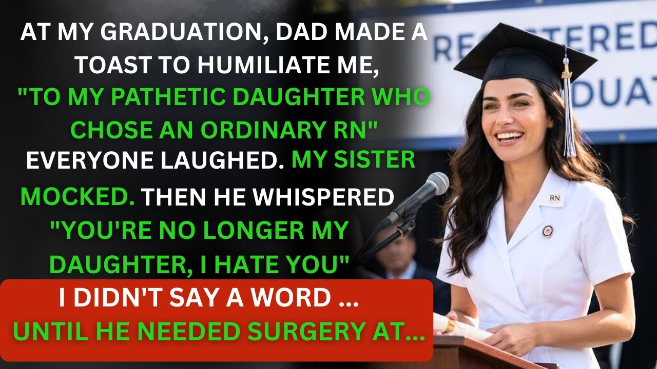 AT MY GRADUATION, MY DAD SIAD, TO MY PATHETIC DAUGHTER WHO CHOSE AN 