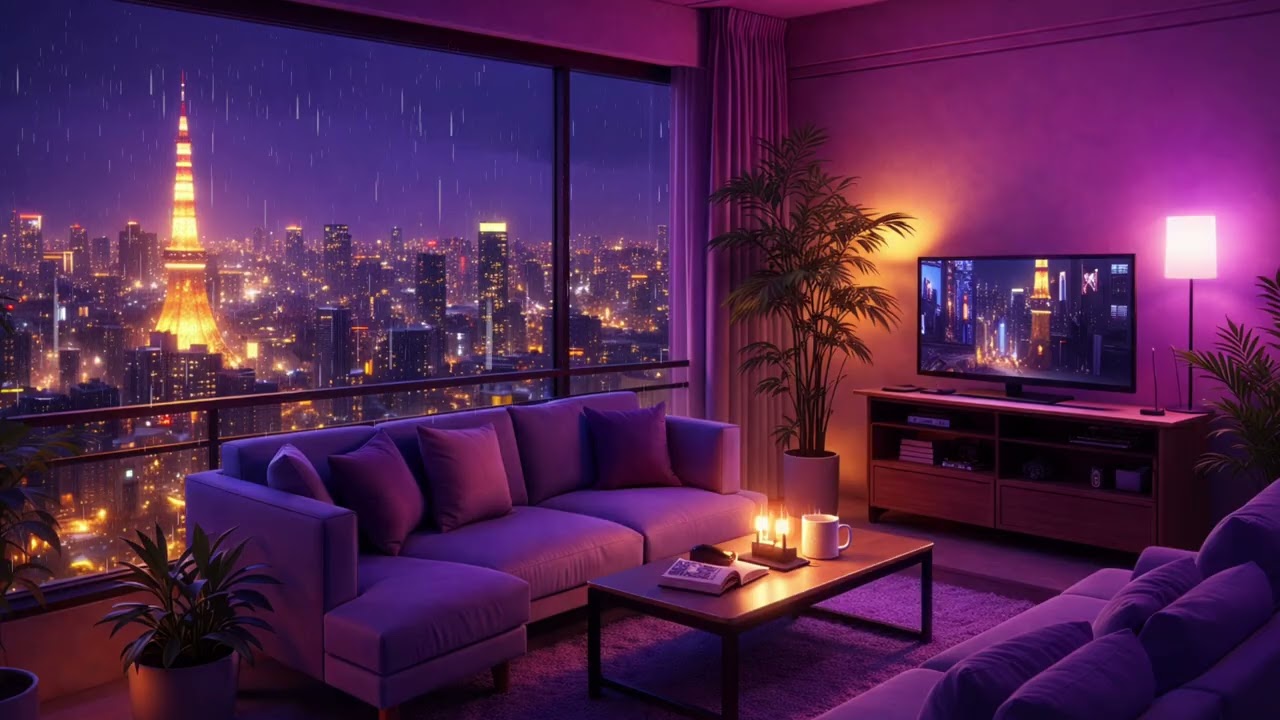 Neon Rain City Lofi 🌃 Chill Hip Hop Beats for Stress Relief, Deep Relaxation & Night Vibes