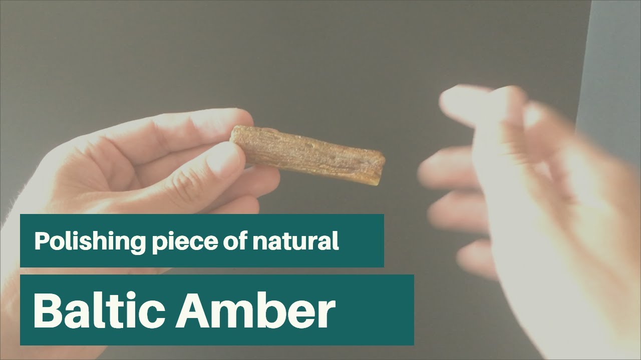 Polishing piece of natural baltic amber