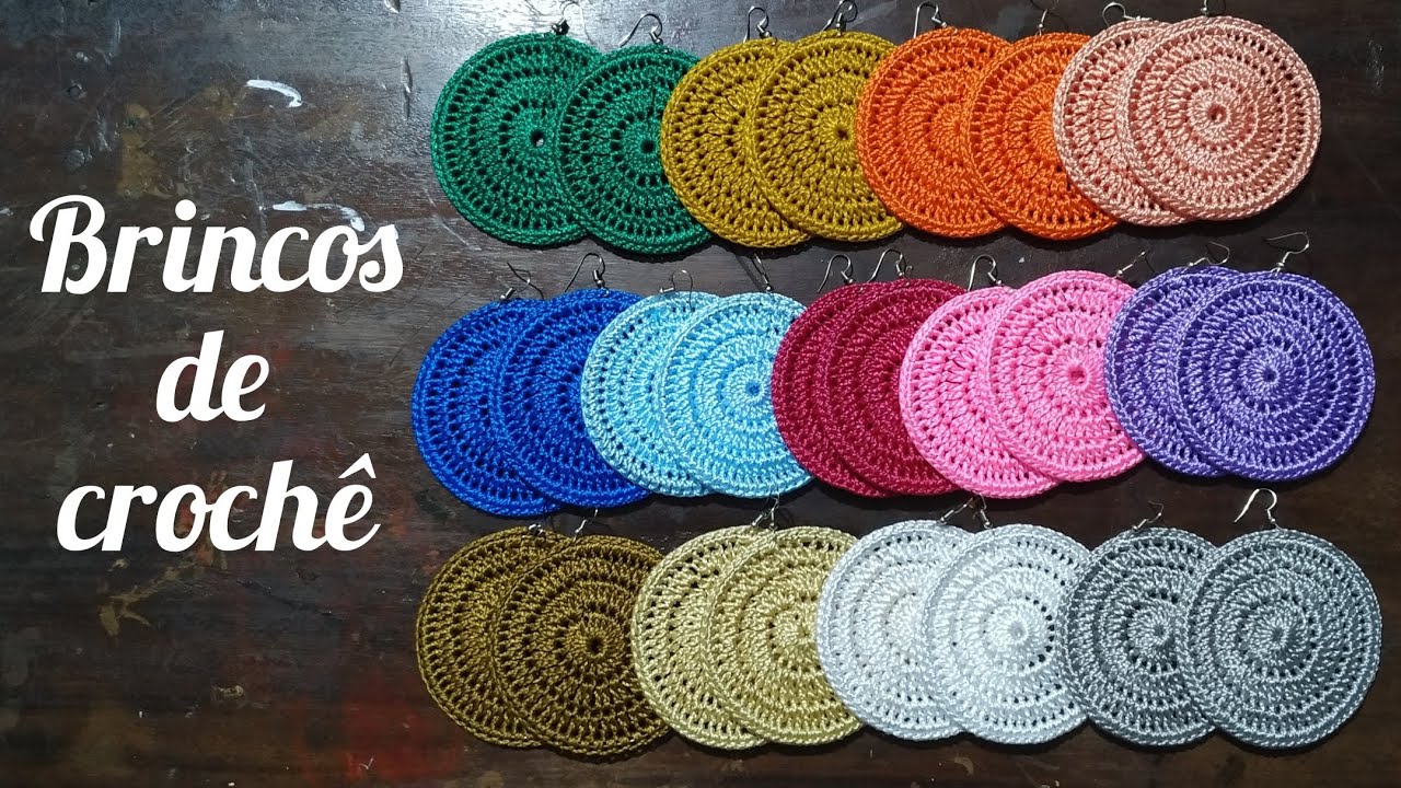 BRINCO DE CROCHÊ #marcialobocroche #crochetearrings