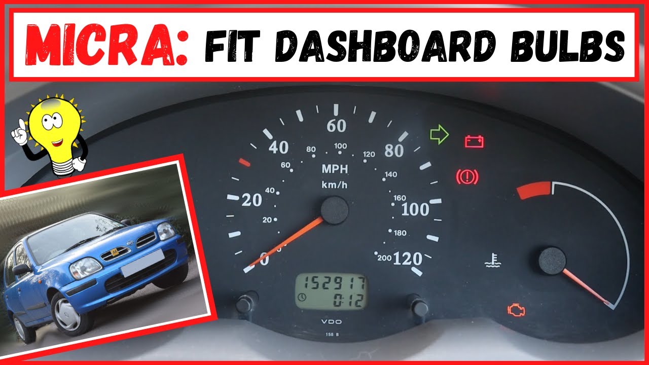 Nissan Micra Mk2: How To Replace Dashboard Light Bulbs (Instrument Cluster Bulbs)