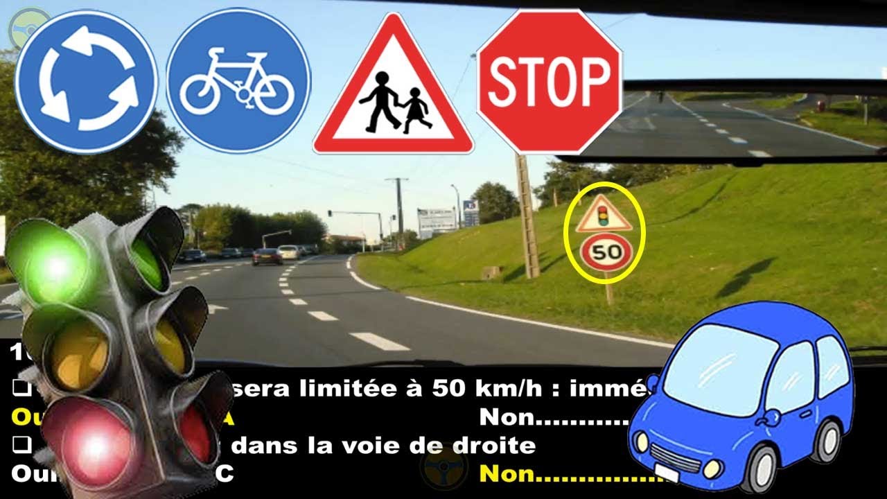 examen code de la route France 2021😘 @code_de_la_route   permis de conduire test 8