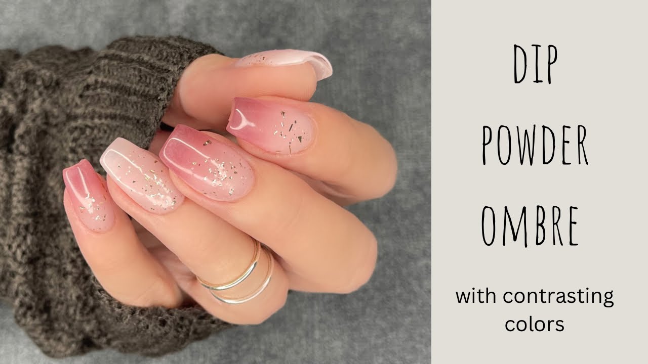 How to ombré contrasting colors with dip powder *beginner friendly*
