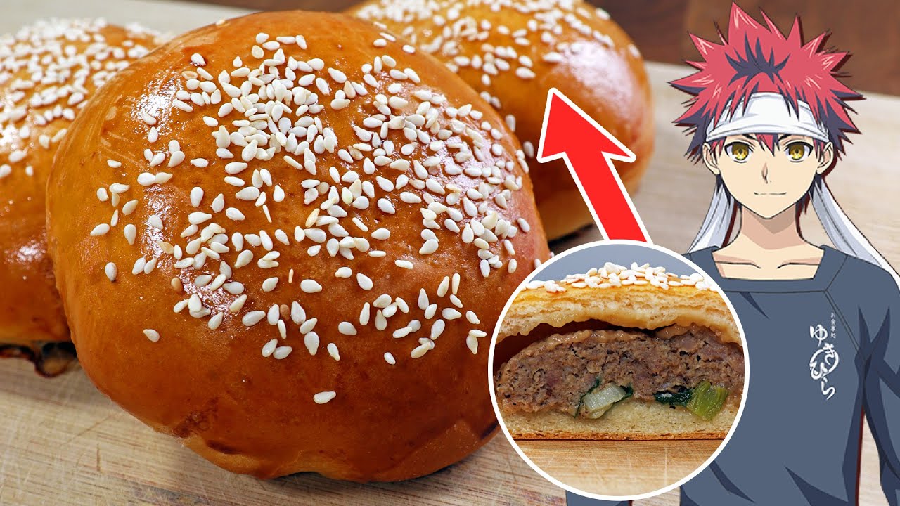 Black Pepper Buns (Hujiao Bing) from Food Wars | Anime Kitchen
