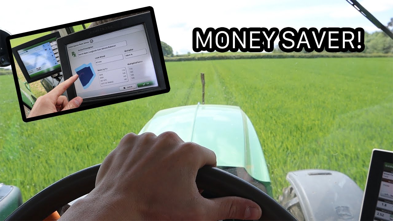 VARIABLE RATE FERTILISER! JOHN DEERE + BOGBALLE SPREADER!
