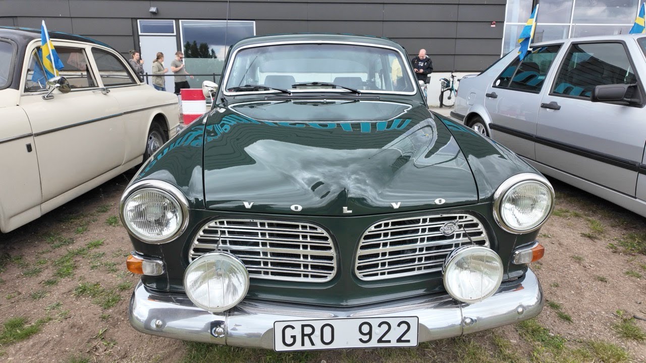 Classic car meeting at the Swedish Air Force Museum