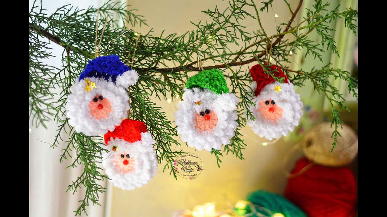 Caritas Papa Noel ( Técnicas y crochet )