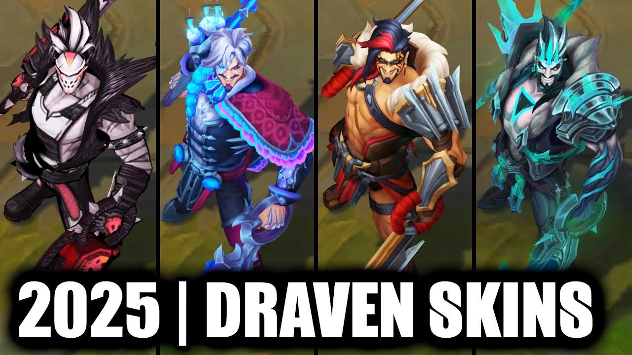 ALL DRAVEN SKINS SPOTLIGHT 2025 | League of Legends