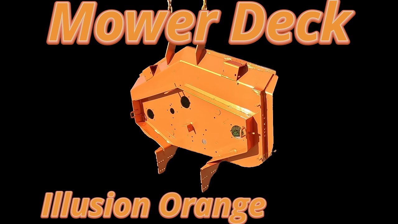 Powder Coating Mower Deck In Illusion Orange Color