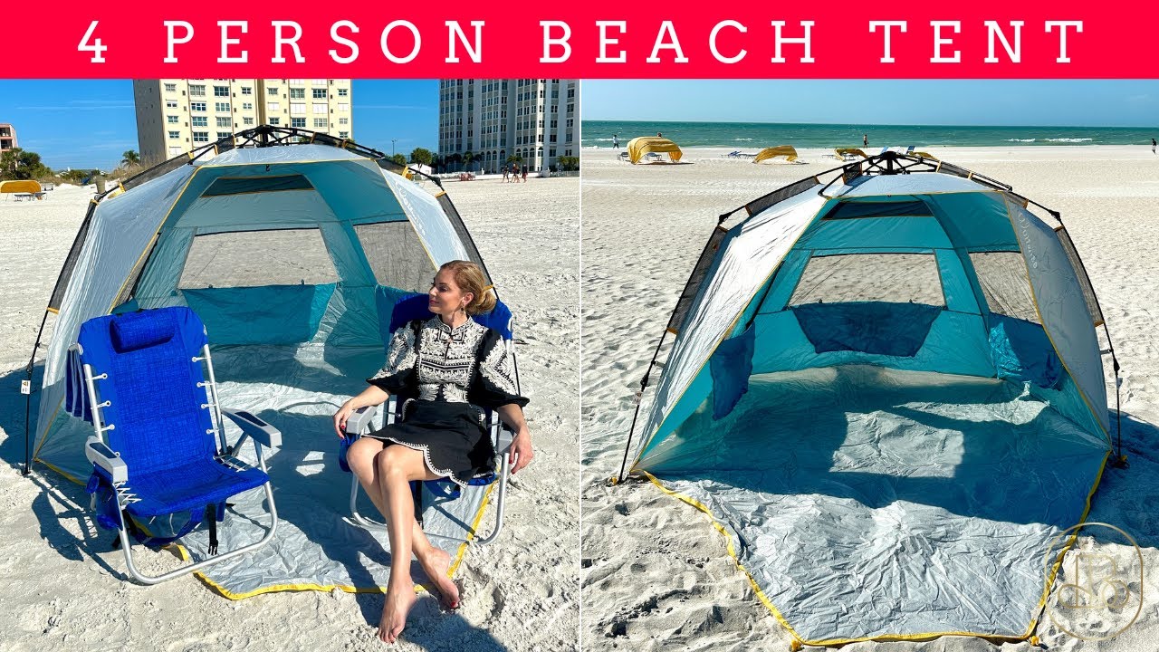 Combination Of Convenience And Protection. Beach Tent For 4-5 Person, A Must-Have For Any Family!
