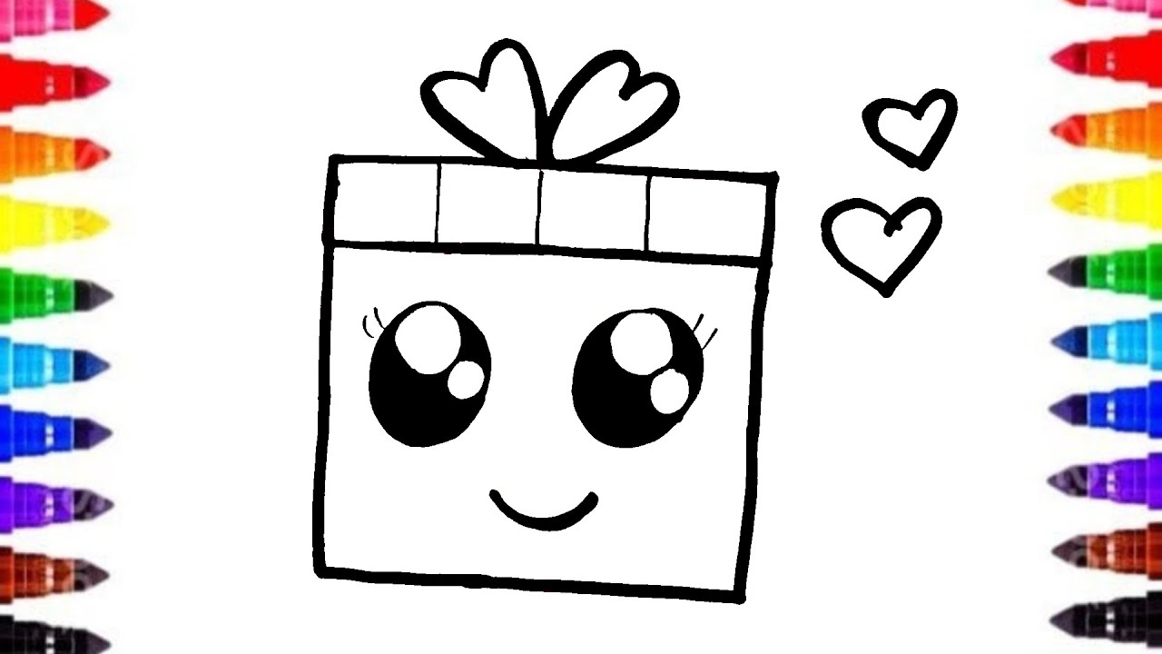 Gift box 🎁 Drawing Painting And colouring for the preschool kids and toddlers