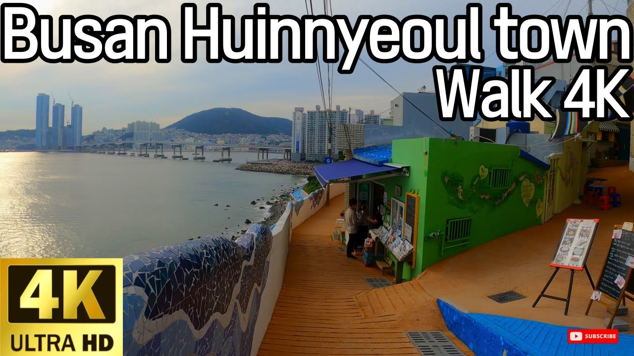 [4K] Walk Busan Huinnyeoul Culture Town. Street ASMR of Korea