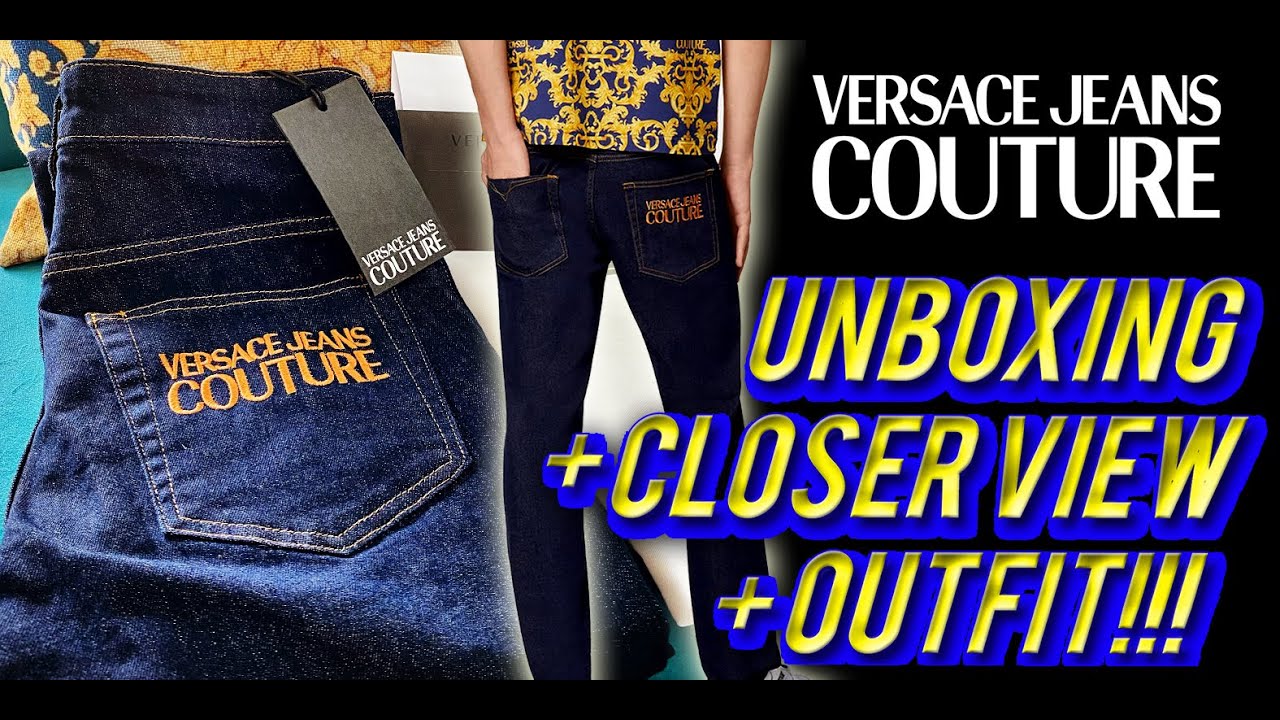 ДЖИНСЫ VERSACE JEANS COUTURE С ВЫШИВКОЙ ЛОГОТИПА 2021 (РАСПАКОВКА + БЛИЖЕ + ВЗГЛЯД НАрядА)