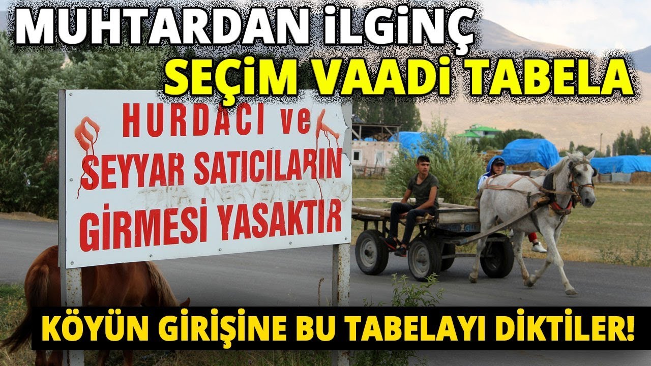 Güzelova Mahallesi Muhtarından Tabelalı İlginç Seçim Vaadi-