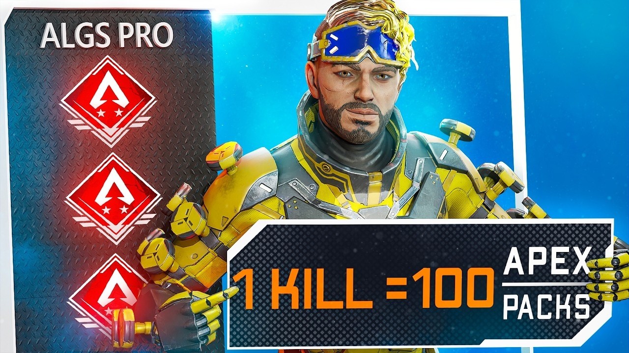 Every Kill = 100 Apex Packs... but with a PRO on EVERY LEGEND (Solo Ranked)