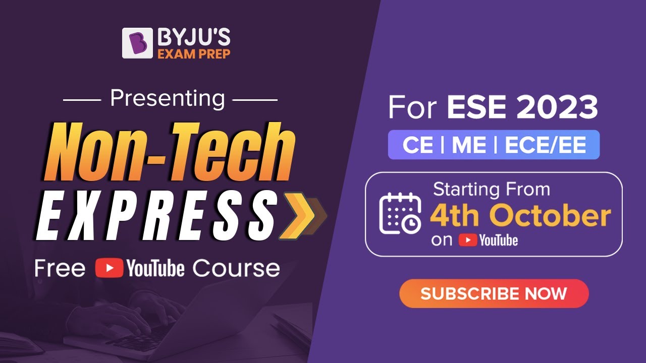 UPSC ESE 2023 | ESE 2023 Non-Technical Preparation | ESE Non-Tech Express Series | BYJU'S GATE