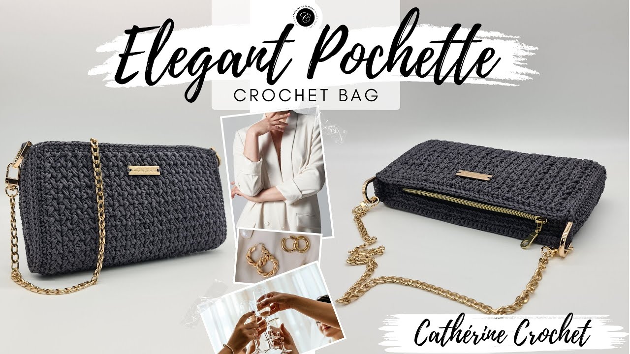 Crochet Bag - elegant Pochette / phone bag (easy step-by-step Tutorial!)