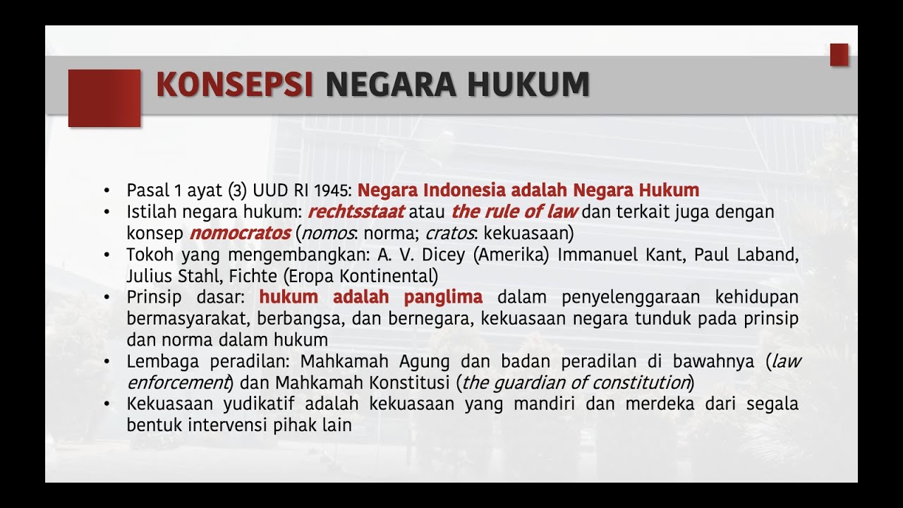 KULIAH POLITIK HUKUM: Apa Itu negara hukum?