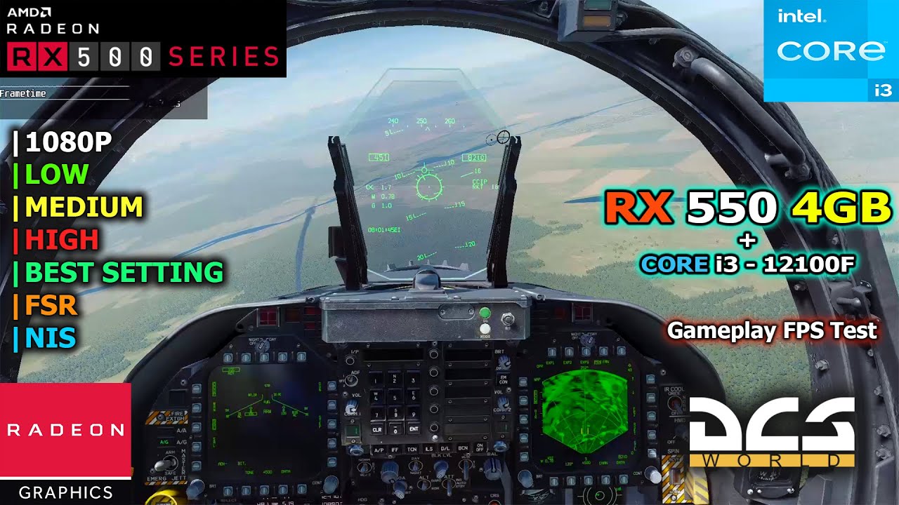 DCS World || RX 550 4GB || i3-12100F || 32GB RAM // Gameplay FPS Test #dcsworld #dcs #rx550 #gaming