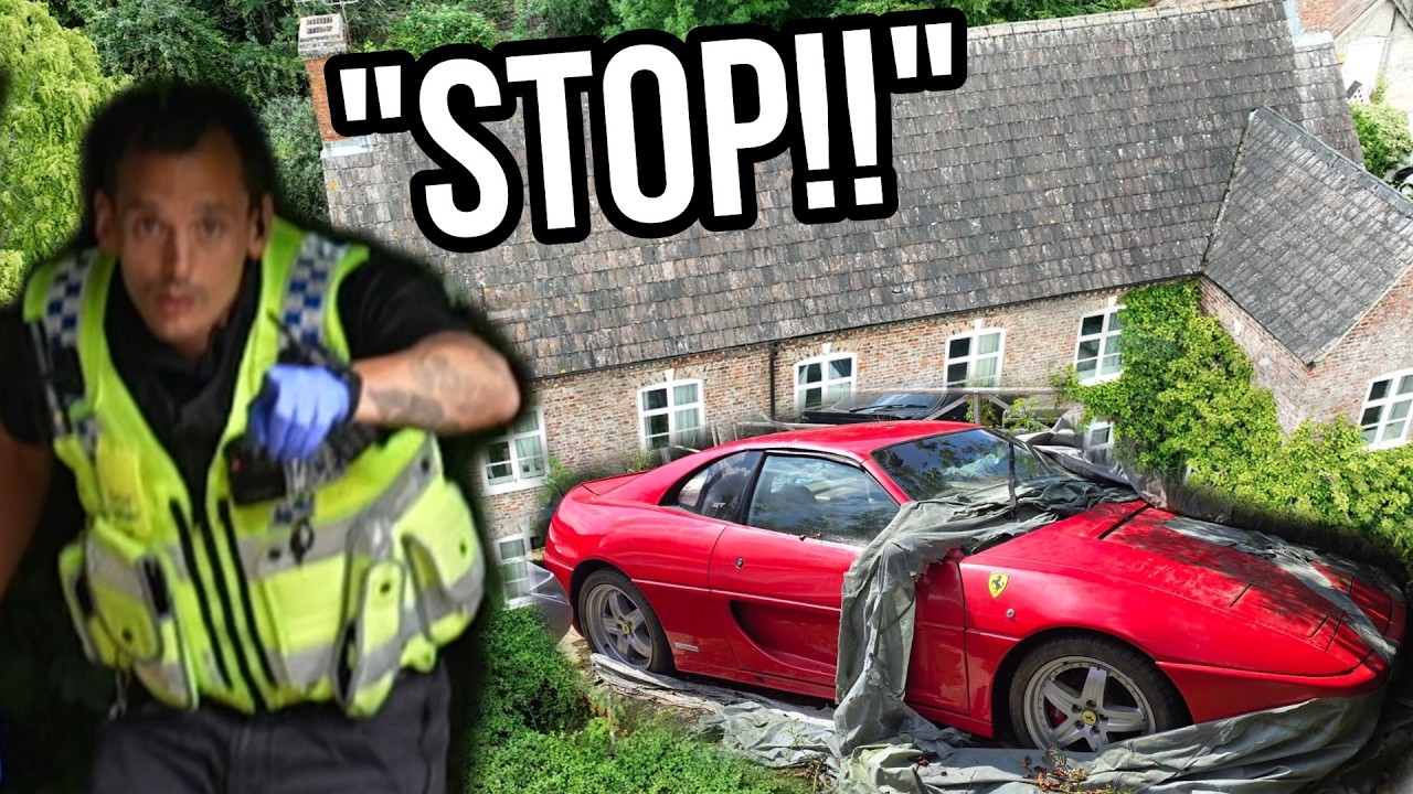 Abandoned Mansion With A FERRARI Left - Caught By Police!!