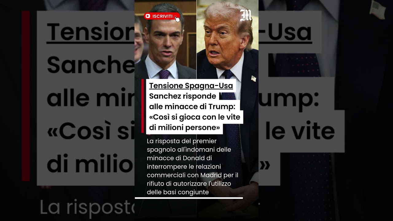&laquo;Cos&igrave; si gioca con le vite di milioni persone&raquo;. Sanchez risponde a Trump