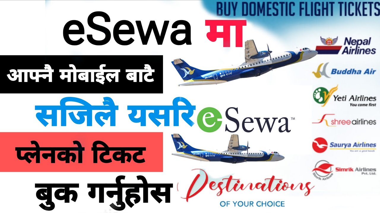 How to Book Airlines Ticket? eSewa bat plane Ticket Kasari Line? Yati Buddha Yearlines