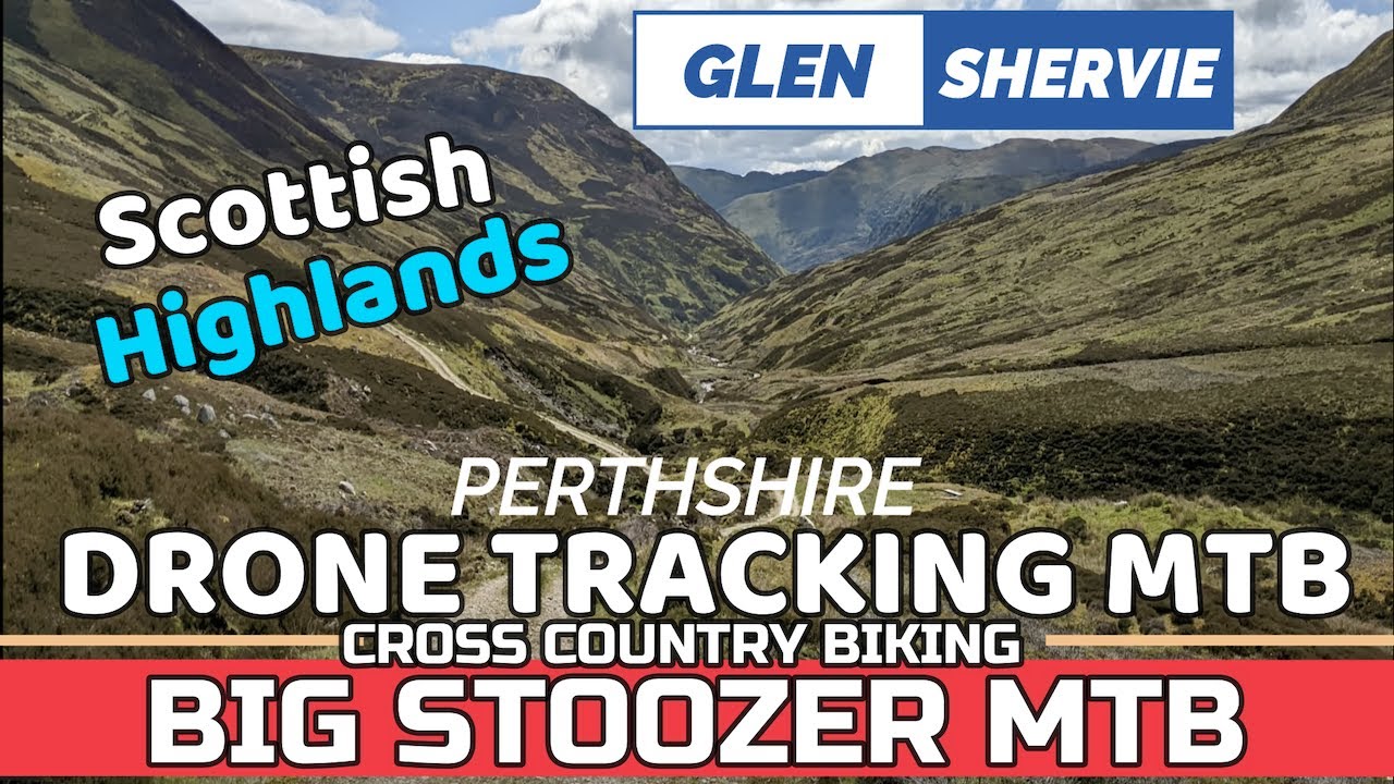 Glen Shervie. Mountain Biking. Drone mtb. Scottish Highlands. Perthshire. Scotland. GPX ROUTES.