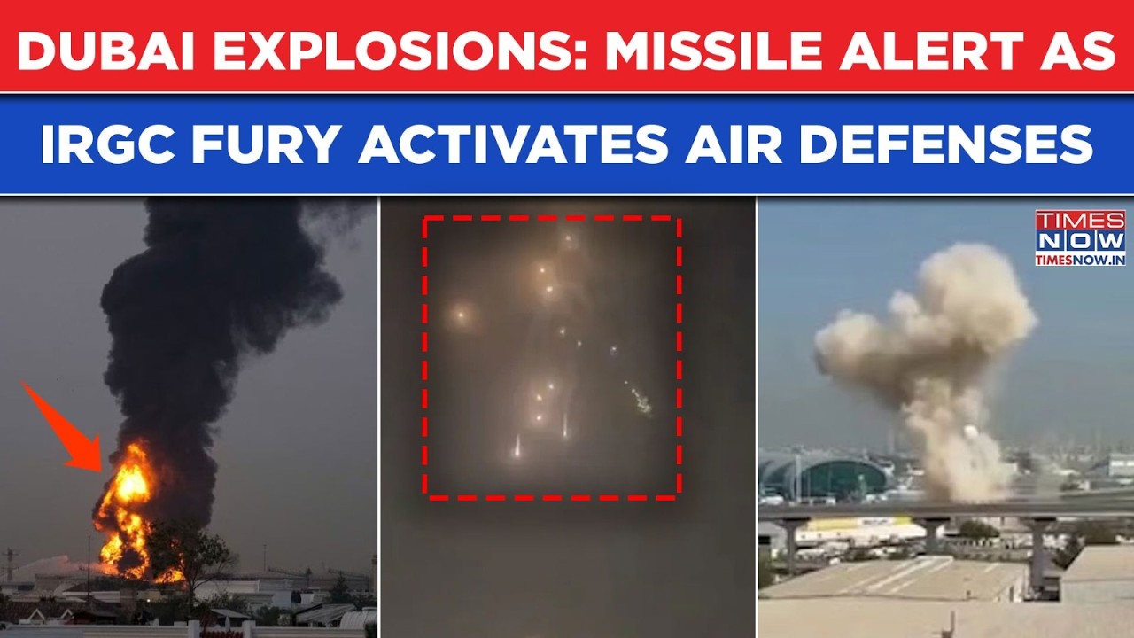 Dubai Explosions: Missile Alert Sounded As IRGC Barrage Activates UAE's Air Defenses| Gulf Burns