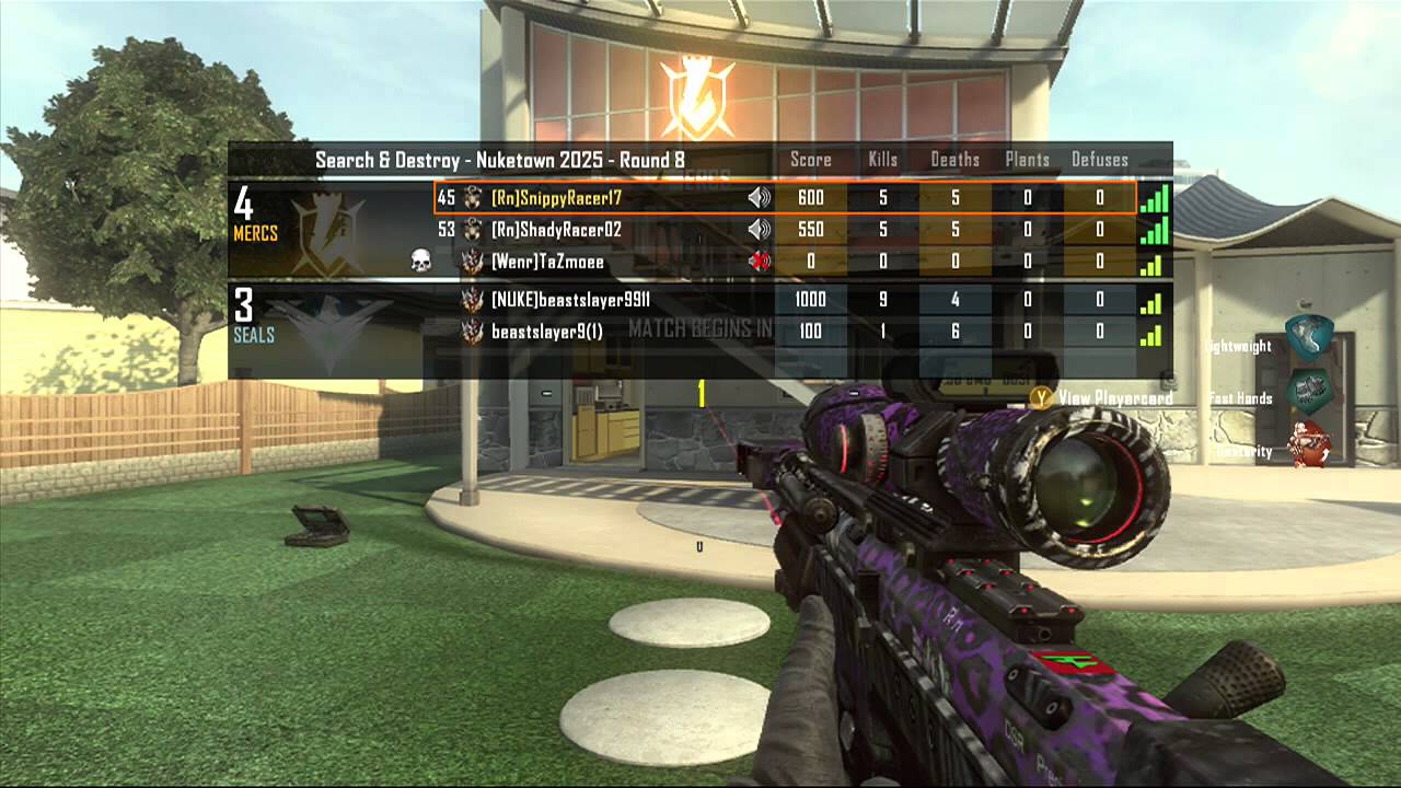 COD Black Ops 2-(2v2 Quickscope Clan battle)
