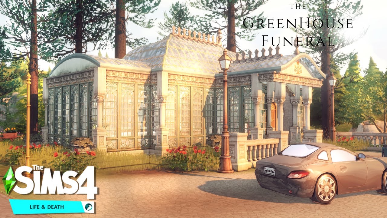 The Sims 4 Life & Death⚰️- The GreenHouse Funeral - Relaxing Speed Build (ASMR)