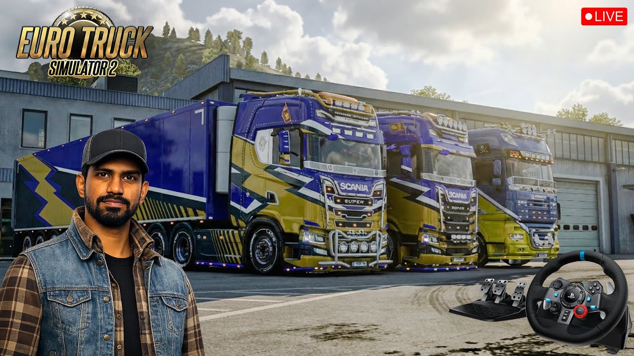 පෝලන්තයෙන් රවුමක් | Euro Truck Simulator 2 Convoy | ETS2 | Sinhala Live Gameplay | Logitech G29
