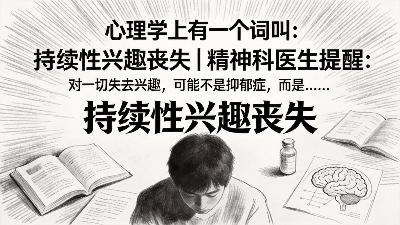 心理学上有个词叫：持续性兴趣丧失｜精神科医生提醒：对一切失去兴趣，可能不是抑郁症，而是&hellip;&hellip;