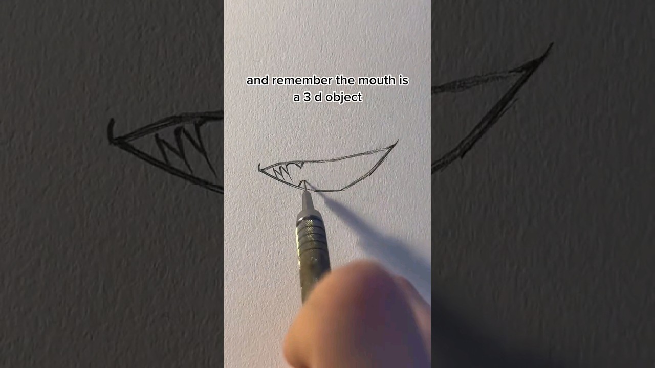 How to draw mouth in 3D || Jmarron
