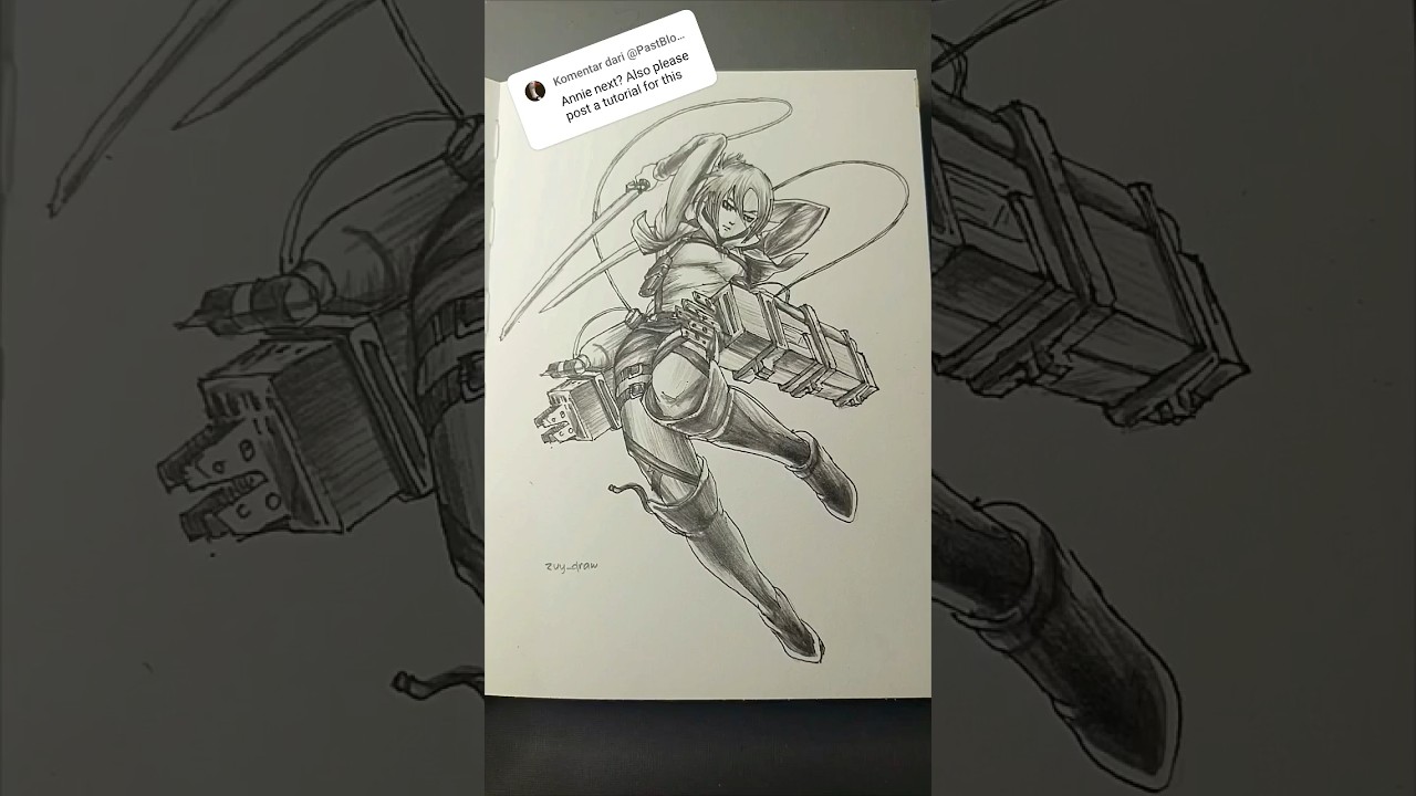Drawing Annie Leonhart Attack On Titan #drawing #anime #shorts