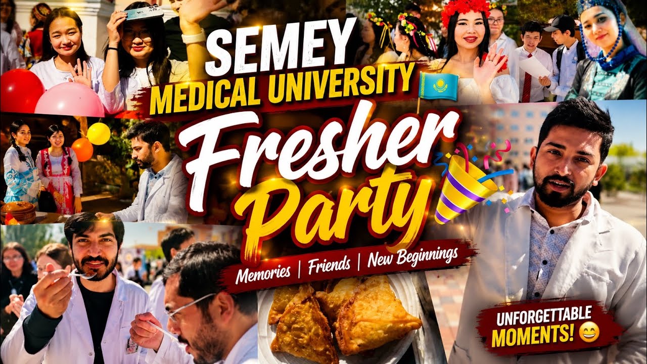 Fresher’s party 🎉 | Semey Medical University fresher celebrations🥳 | Kazakhsthan🇰🇿| #mbbsabroad #smu
