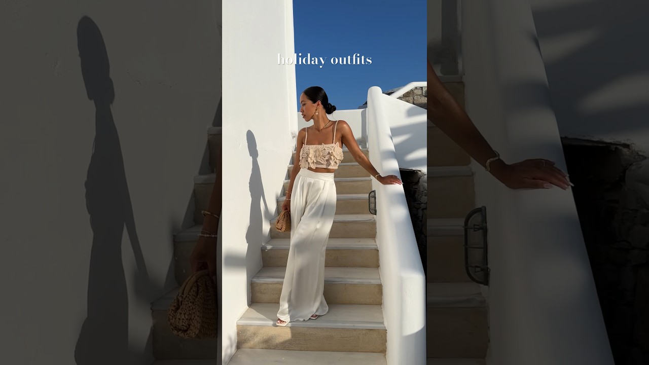Holiday outfits in Mykonos 🌞🤍 #summeroutfit #holidayoutfits #holidaysineurope #summerstyle