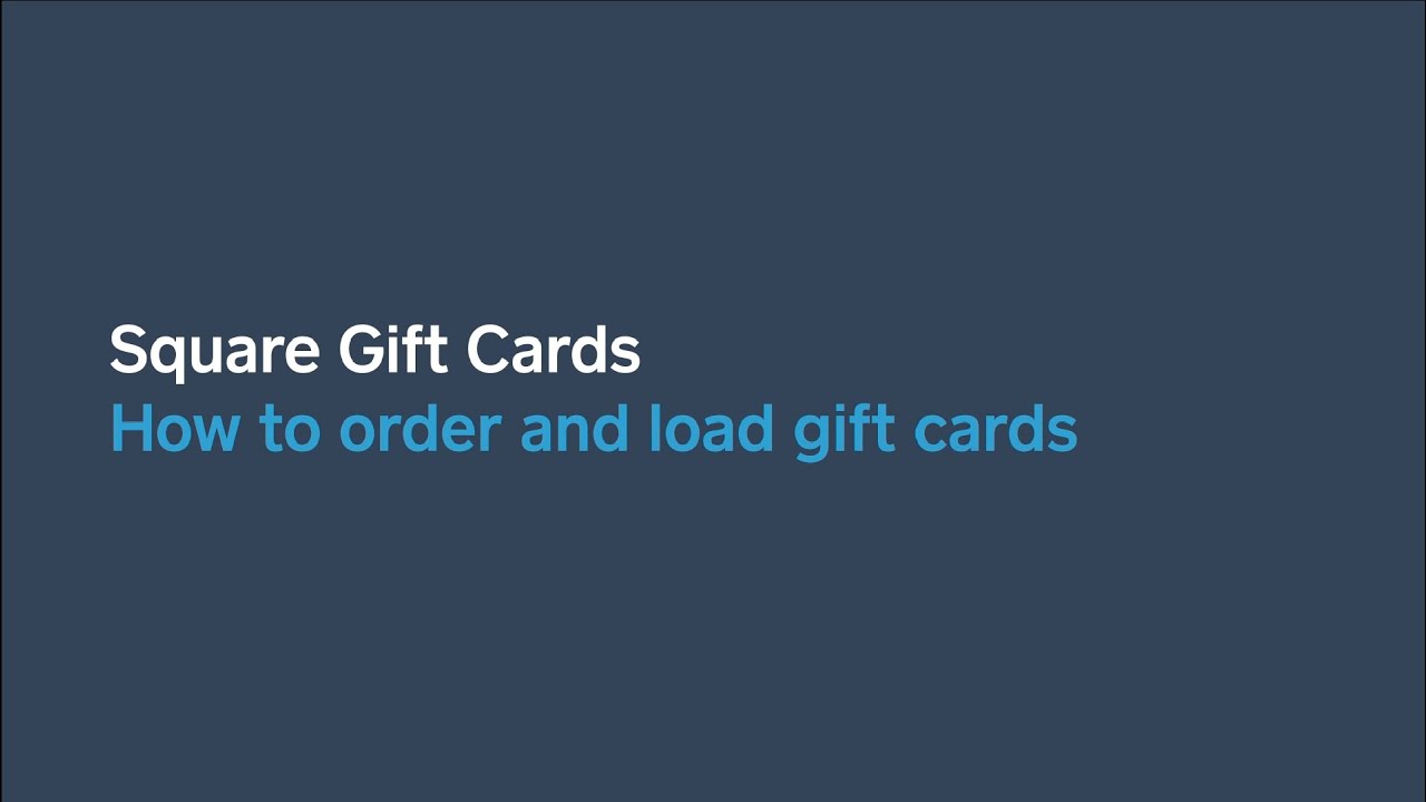 How to Set Up and Load Gift Cards