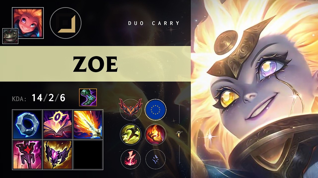Zoe Carry vs Karthus (AdyTheKid) - EUW Grandmaster Patch 26.13