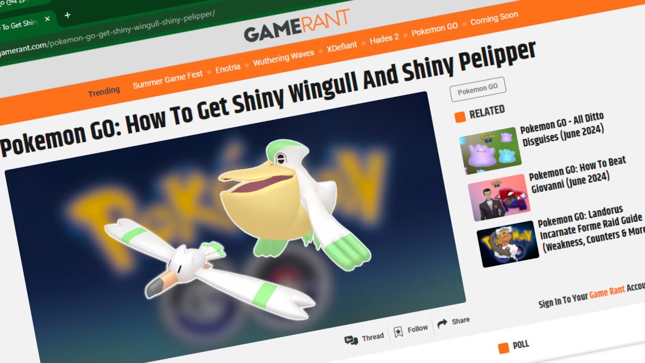 How to Get Shiny Wingull and Shiny Pelipper in Pok&eacute;mon GO