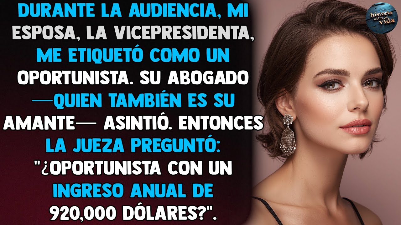 Durante la audiencia, mi esposa, la vicepresidenta, me etiquetó como un oportunista.