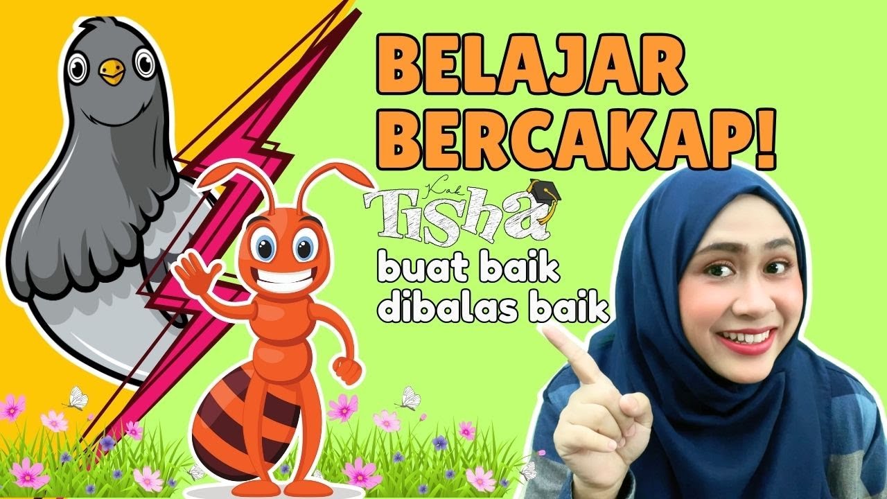 Buat Baik Di Balas Baik | Kisah Merpati dan Semut | Kak Tisha Pengajaran Kisah Dongeng