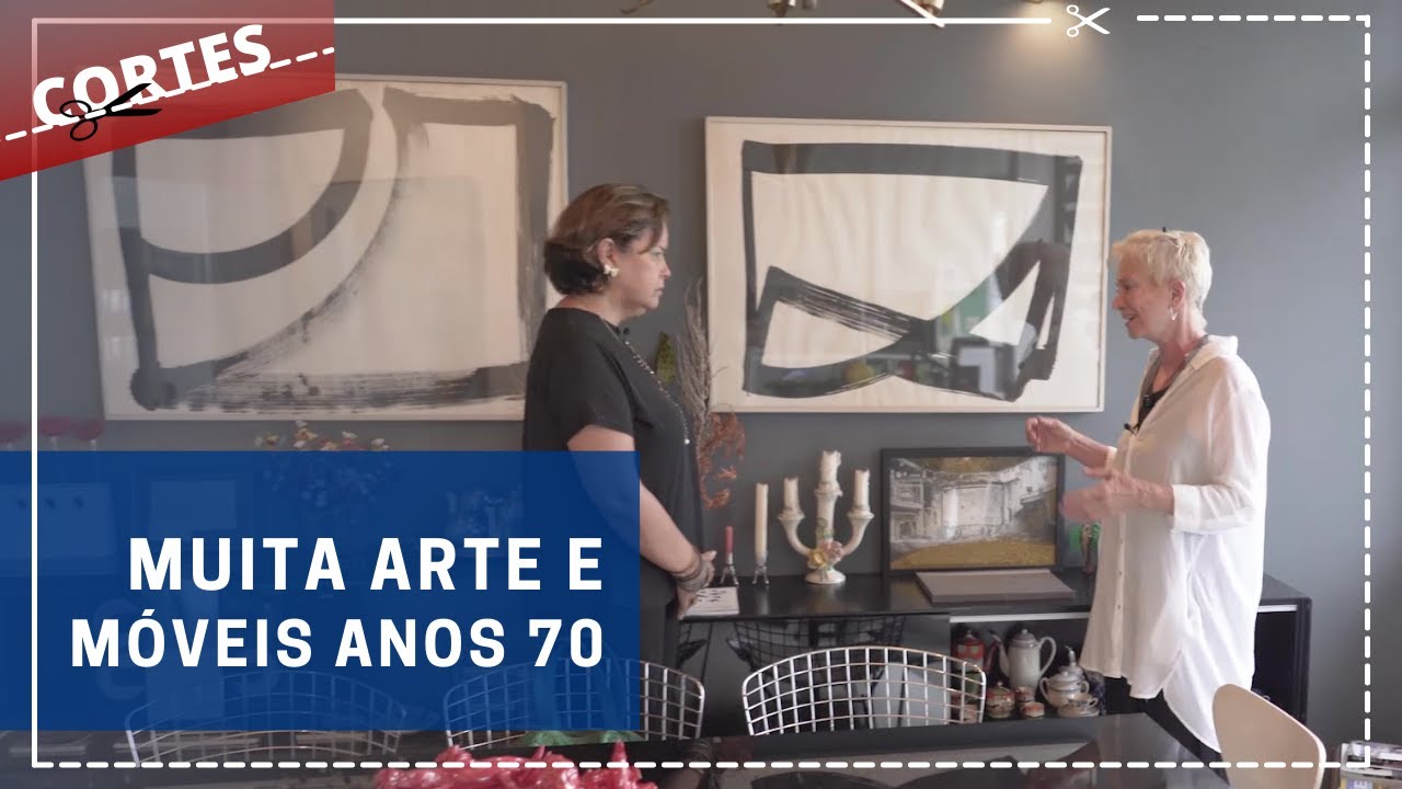 Casa decorada com arte e m&oacute;veis originais dos anos 70