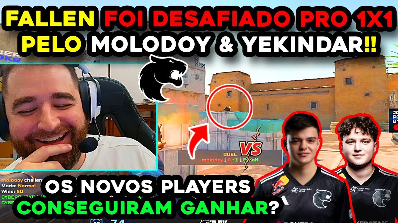 [MOLODOY NÃO AGUENTOU!!?] 🔥  FALLEN É DESAFIADO AO VIVO PRO 1X1 POR MOLODOY & YEKINDAR!